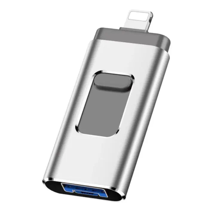 Pen Drive Universal 4 em 1 para Celular™ - IOS, Android, USB e Tipo C