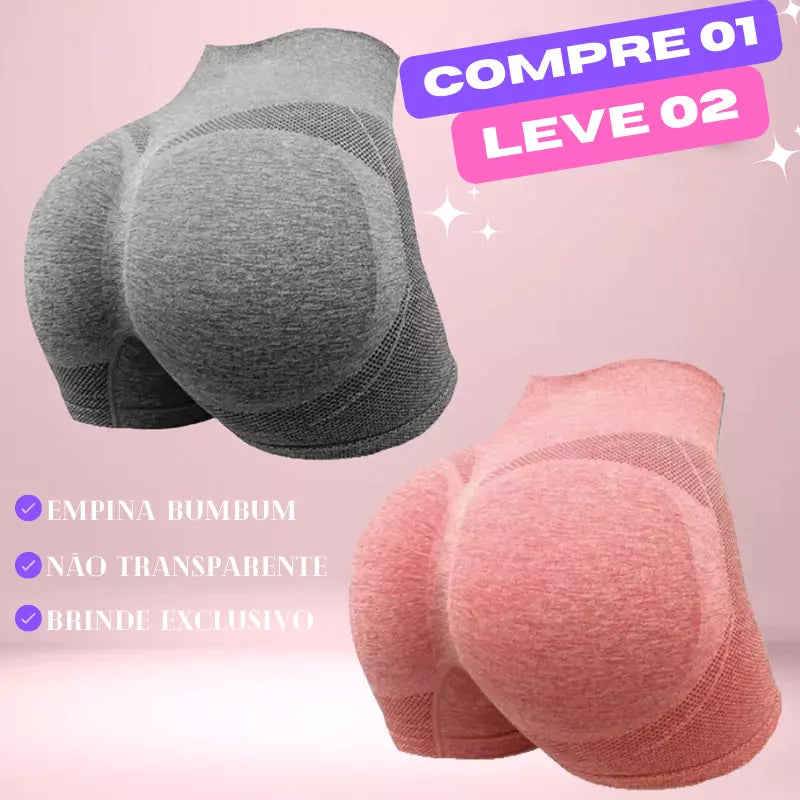 Compre 01 Leve 02 - Short Efeito Empina Bumbum + BRINDE GRÁTIS